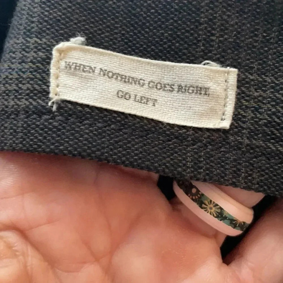 Ruff hewn charcoal plaid blazer 100% cotton NWT Women’s size M - Picture 11 of 12